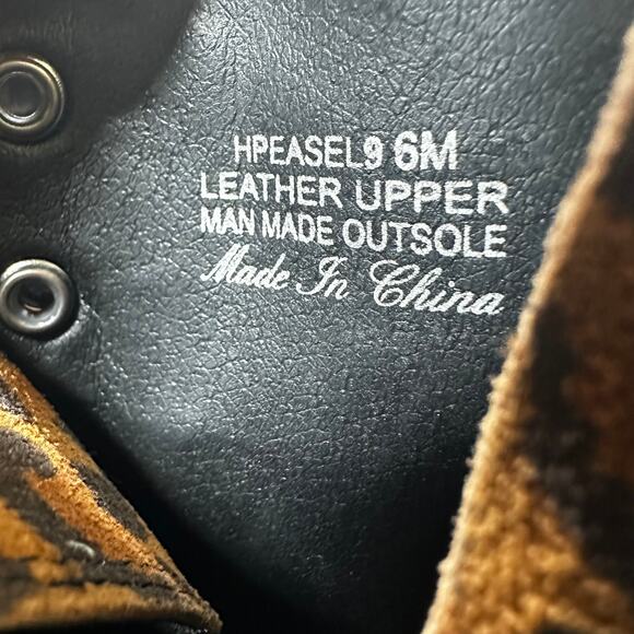 Donald Pliner EASE Natural Leopard Lace Up Side Zip Boot Women's Size 6M NWOB - Picture 8 of 8